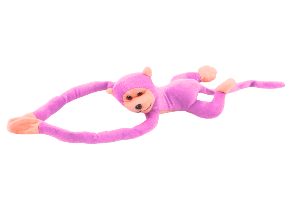 Minkštas pliušinis beždžionės žaislas su garsu, rožinis, 80 cm