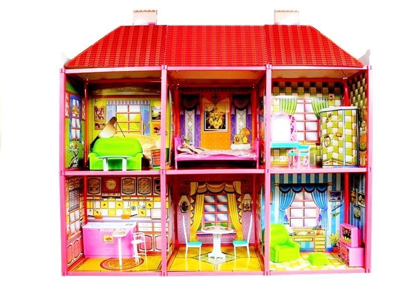 Lėlių namas su priedais lean toys