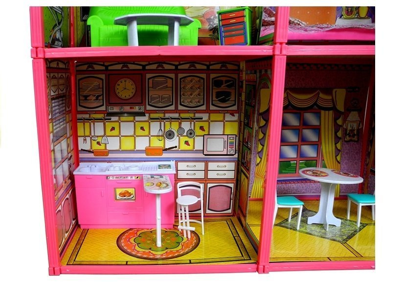 Lėlių namas su priedais lean toys