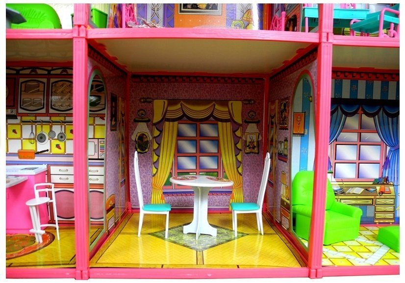 Lėlių namas su priedais lean toys