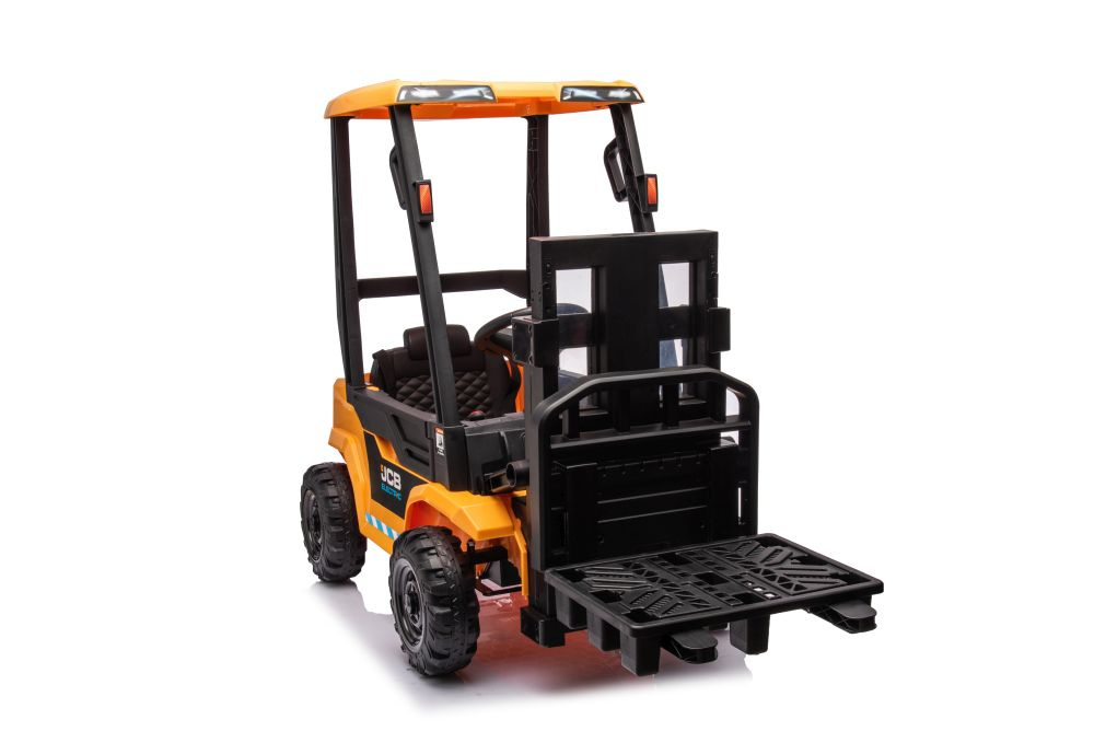 Vienvietis jcb akumuliatorinis krautuvas lean cars, geltonas