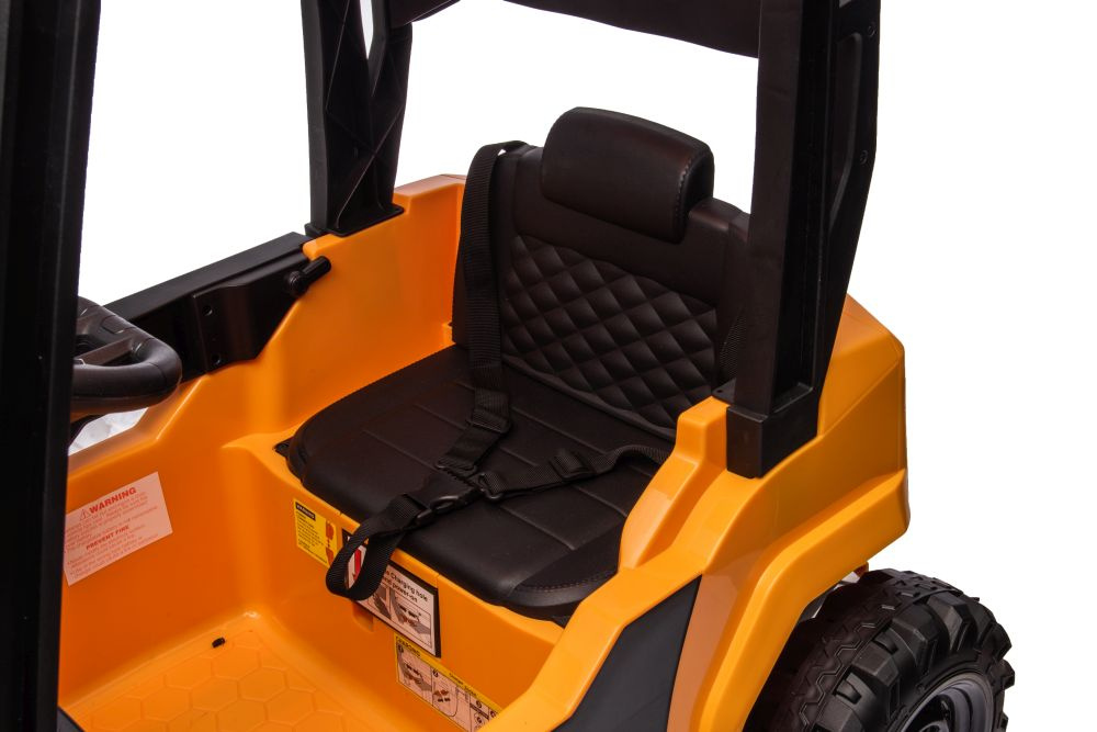 Vienvietis jcb akumuliatorinis krautuvas lean cars, geltonas