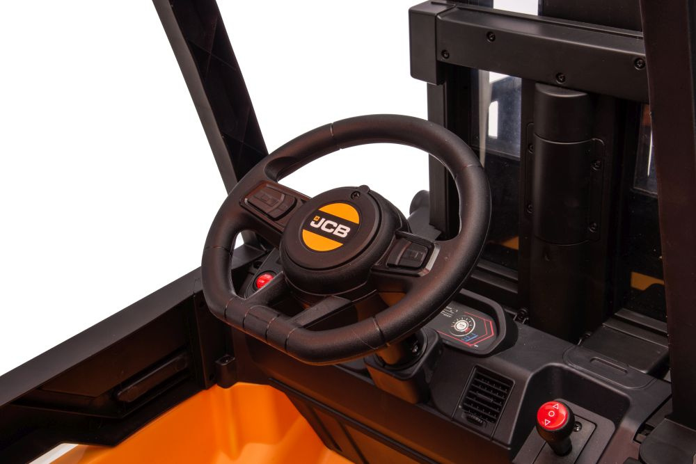 Vienvietis jcb akumuliatorinis krautuvas lean cars, geltonas