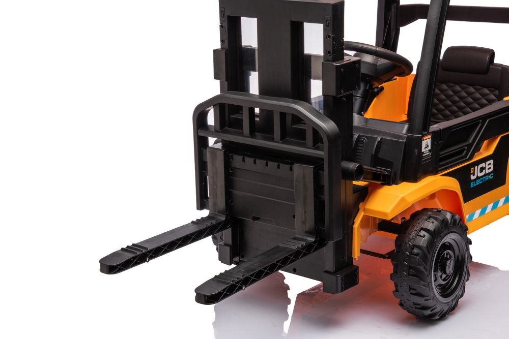 Vienvietis jcb akumuliatorinis krautuvas lean cars, geltonas