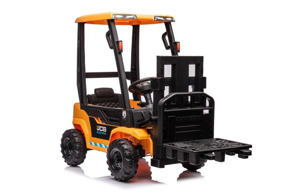 Vienvietis jcb akumuliatorinis krautuvas lean cars, geltonas
