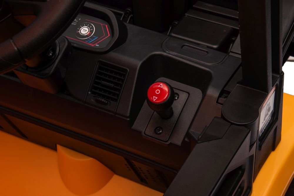 Vienvietis jcb akumuliatorinis krautuvas lean cars, geltonas
