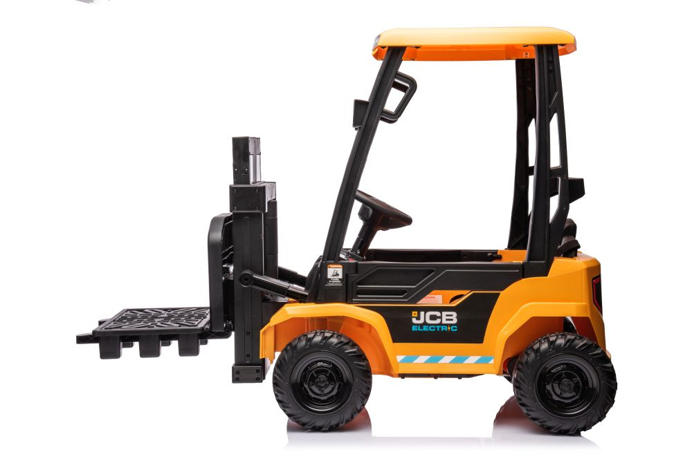 Vienvietis jcb akumuliatorinis krautuvas lean cars, geltonas