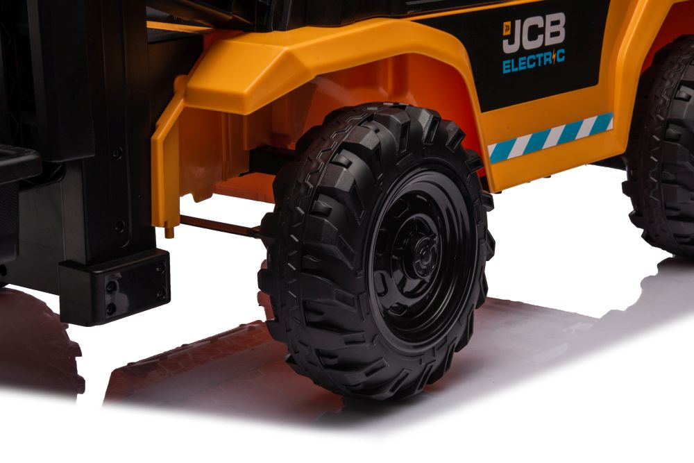 Vienvietis jcb akumuliatorinis krautuvas lean cars, geltonas