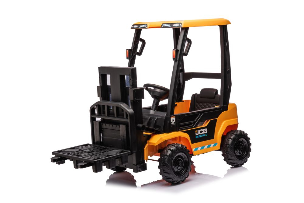 Vienvietis jcb akumuliatorinis krautuvas lean cars, geltonas