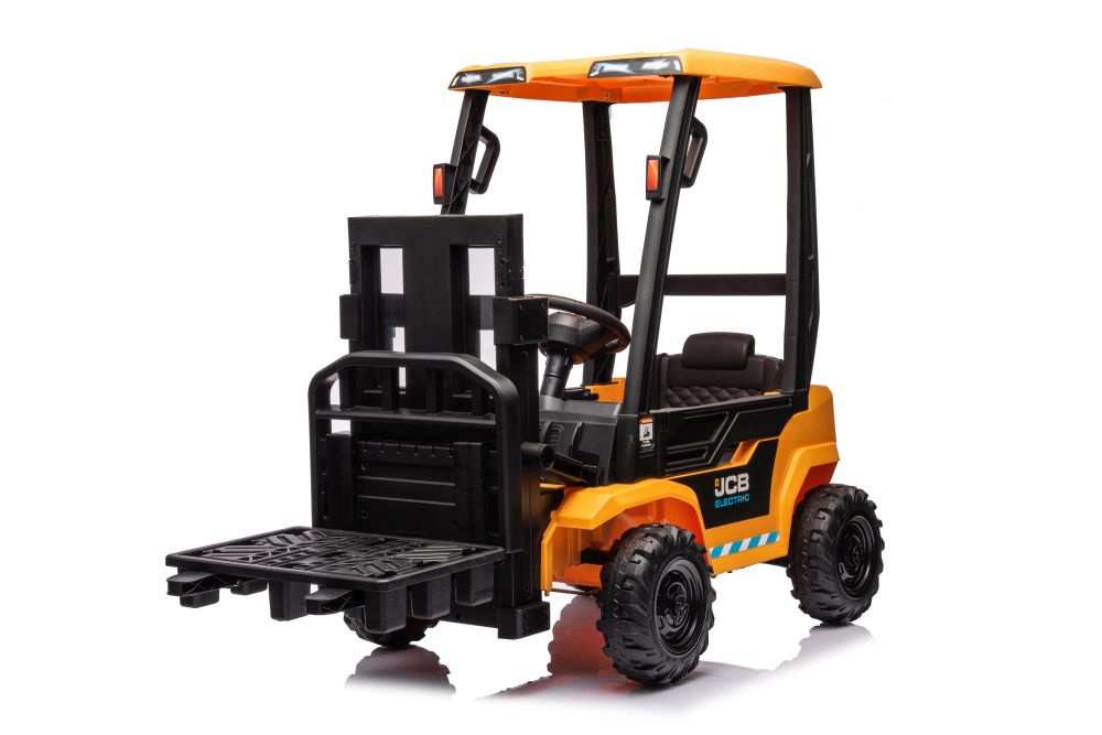 Vienvietis jcb akumuliatorinis krautuvas lean cars, geltonas