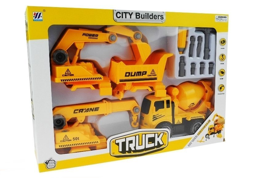 Statybinių transporto priemonių rinkinys lean toys