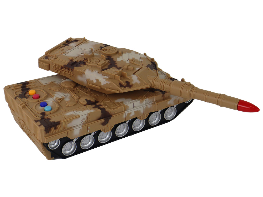 Nuotoliniu būdu valdomas tankas lean toys, rudas