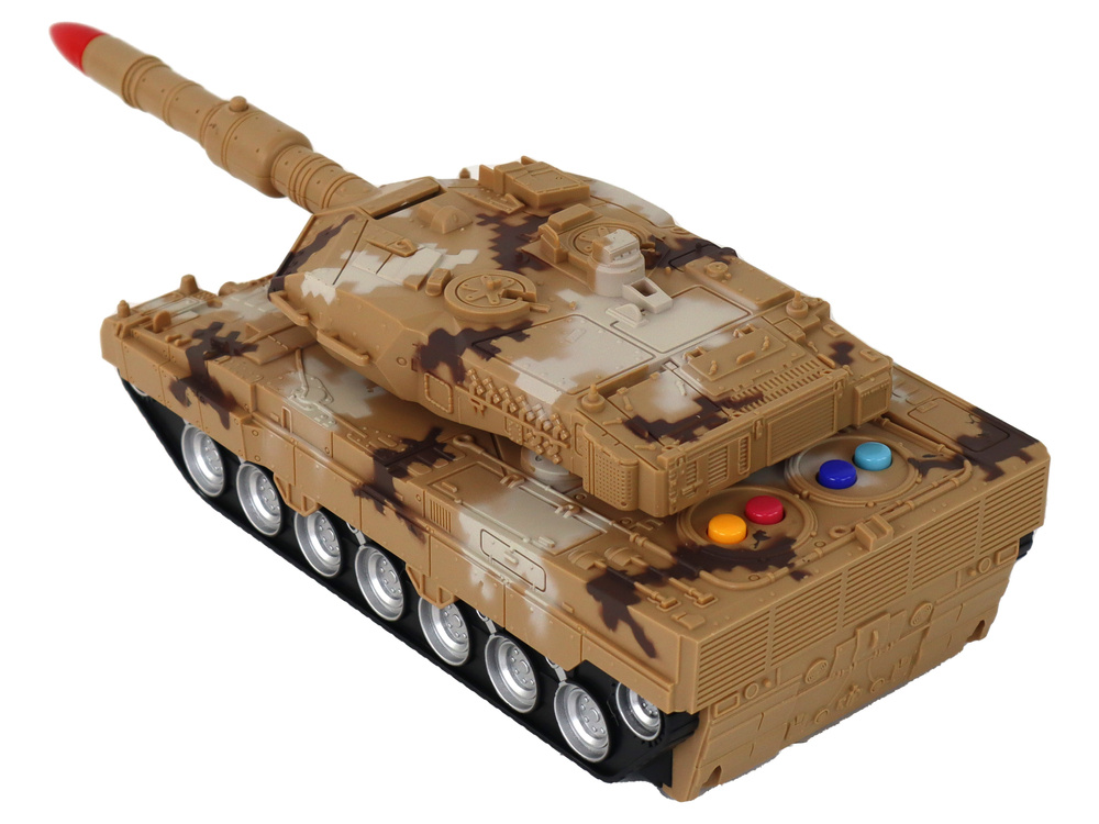 Nuotoliniu būdu valdomas tankas lean toys, rudas