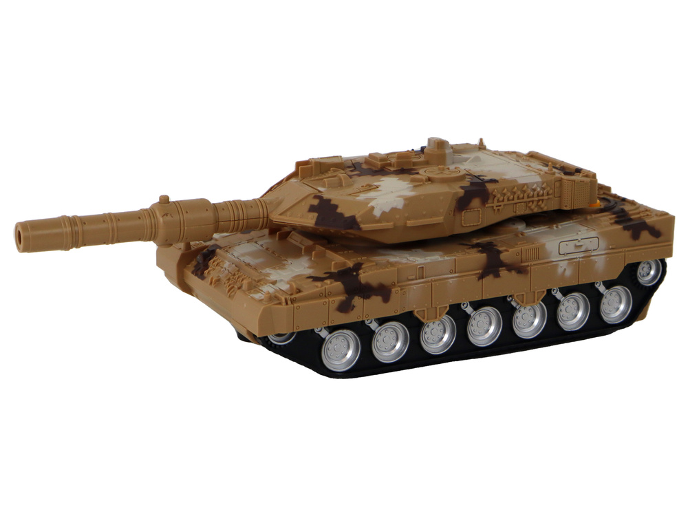 Nuotoliniu būdu valdomas tankas lean toys, rudas