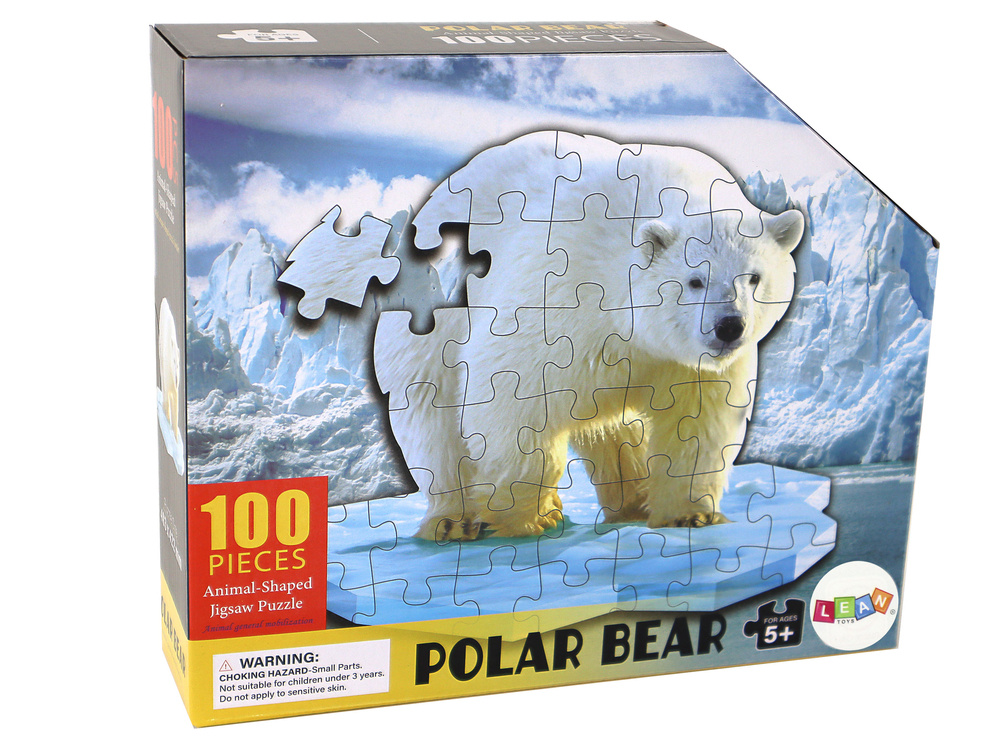 Dėlionė Lean Toys Baltasis lokys, 100 d.