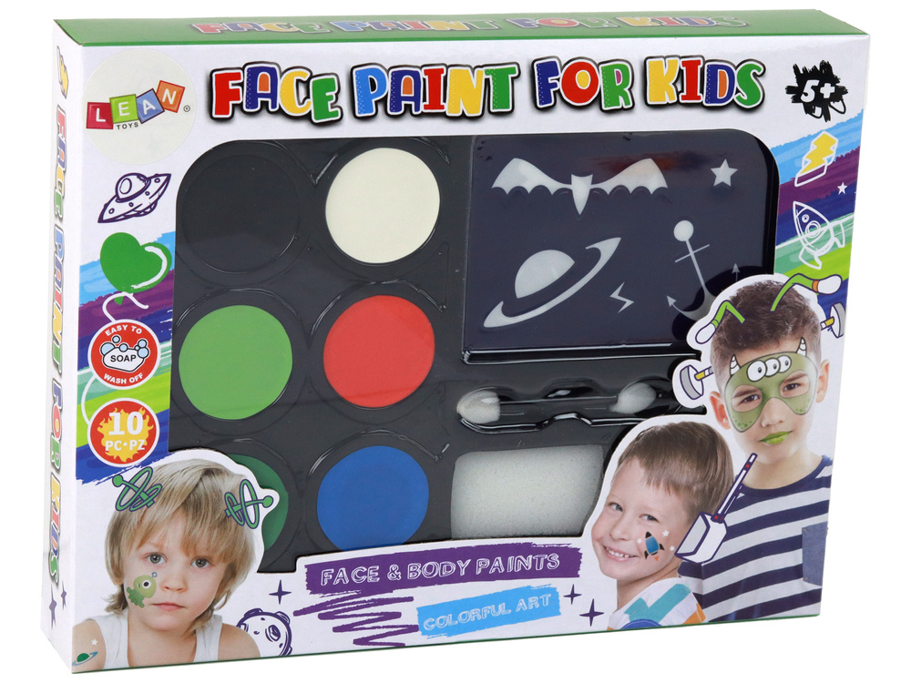 Veido dažymo rinkinys vaikams leans toys face paint, 1 vnt.