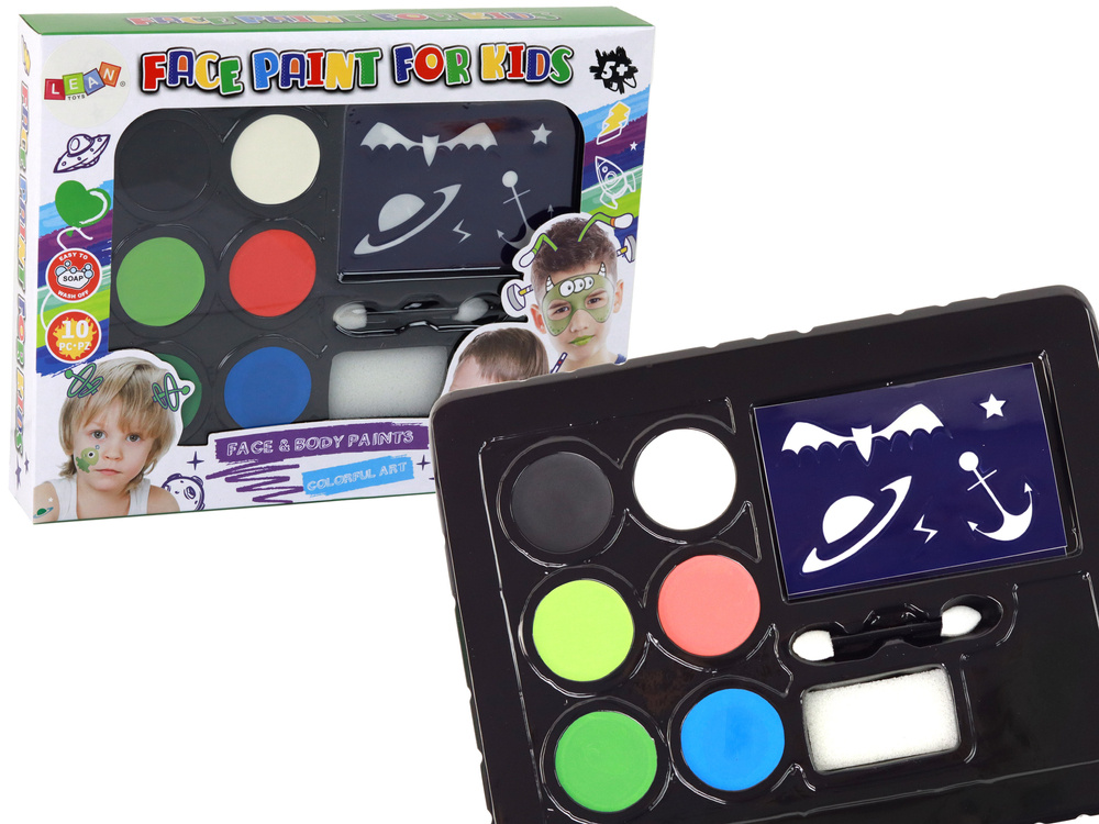 Veido dažymo rinkinys vaikams leans toys face paint, 1 vnt.