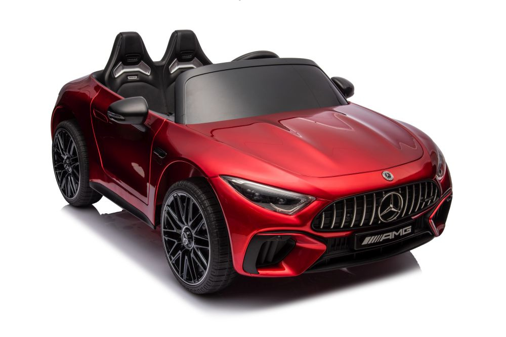 Dvivietis vaikiškas elektromobilis lean cars mercedes amg sl63, raudonas
