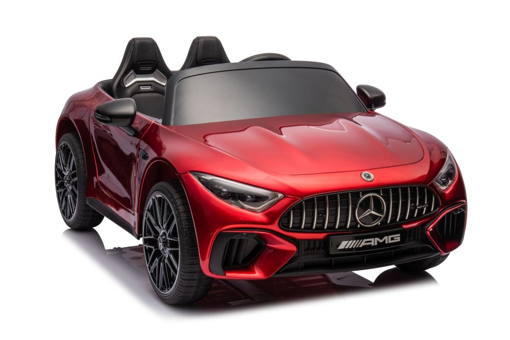 Dvivietis vaikiškas elektromobilis lean cars mercedes amg sl63, raudonas