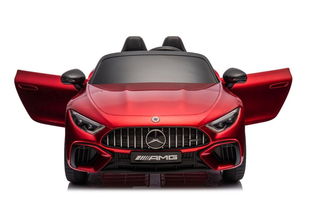 Dvivietis vaikiškas elektromobilis lean cars mercedes amg sl63, raudonas