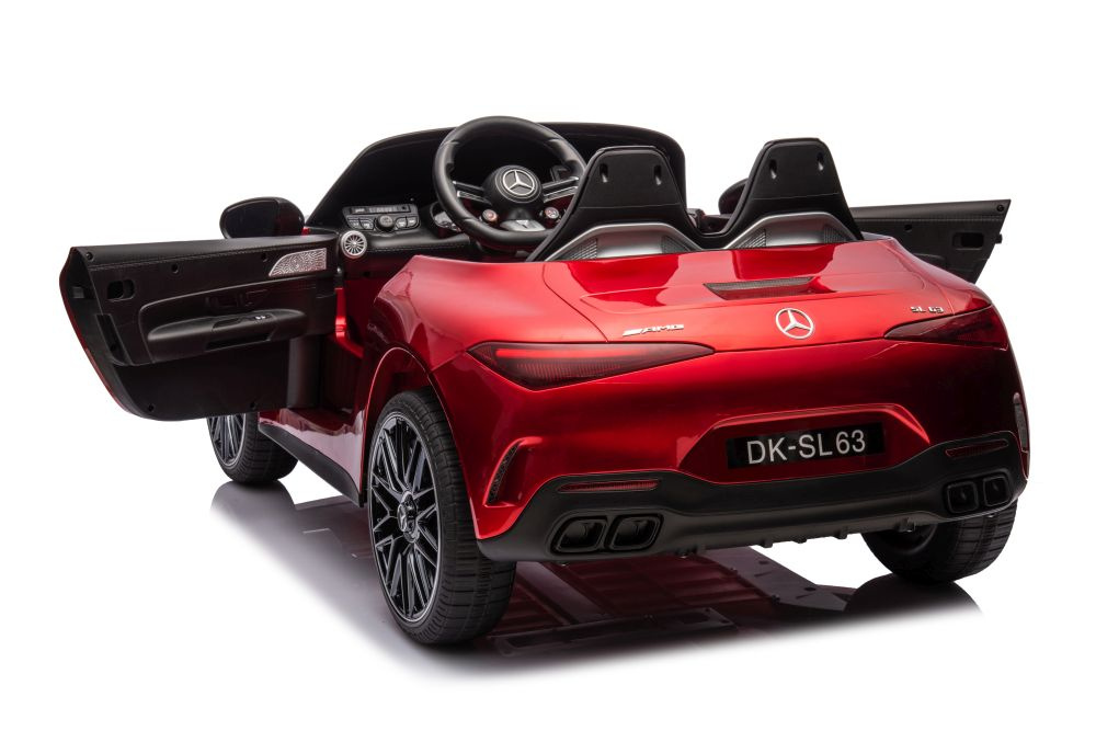 Dvivietis vaikiškas elektromobilis lean cars mercedes amg sl63, raudonas