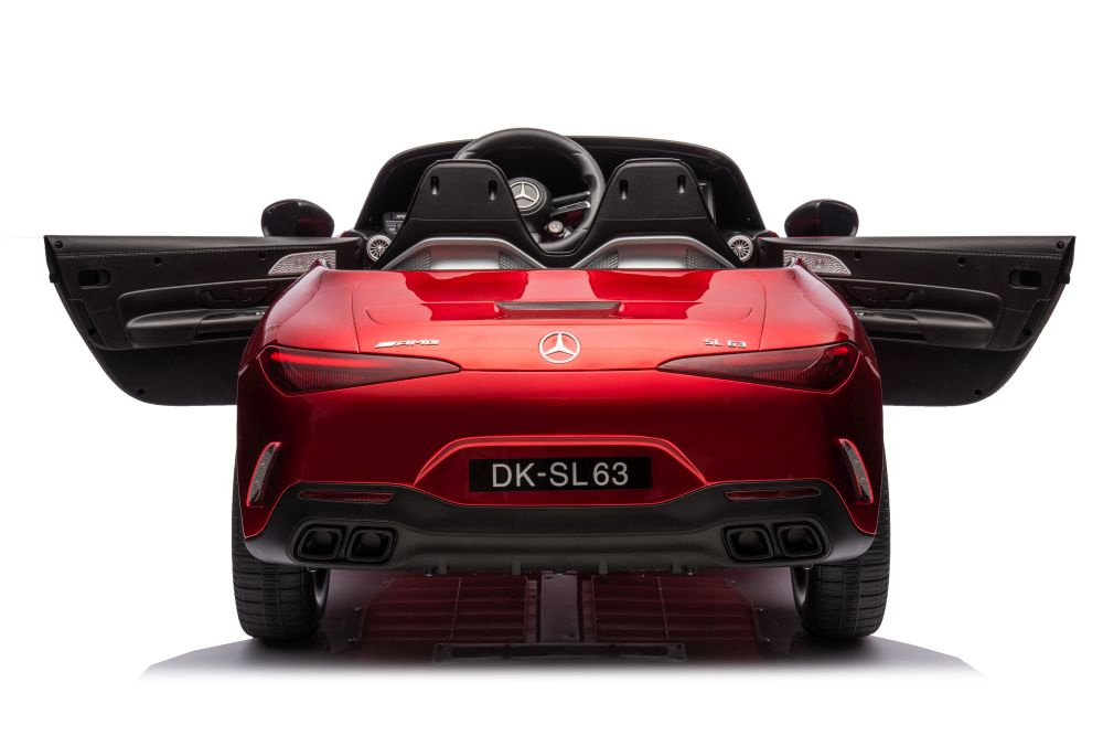 Dvivietis vaikiškas elektromobilis lean cars mercedes amg sl63, raudonas