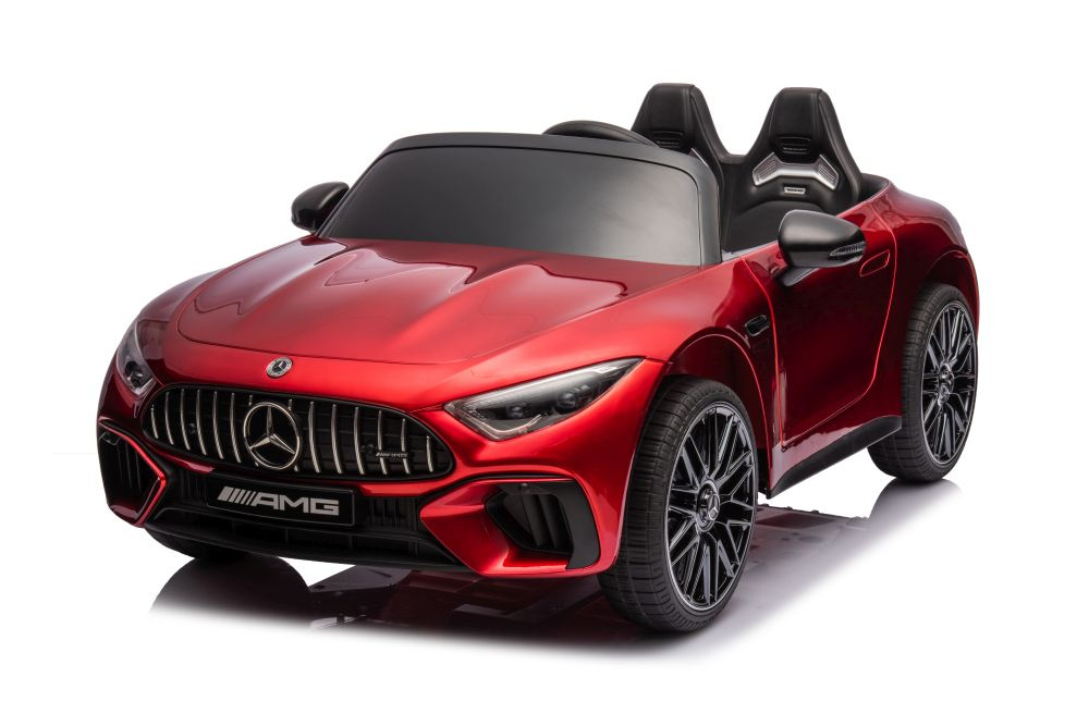 Dvivietis vaikiškas elektromobilis lean cars mercedes amg sl63, raudonas