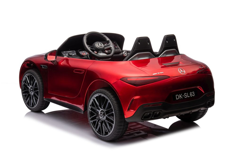 Dvivietis vaikiškas elektromobilis lean cars mercedes amg sl63, raudonas