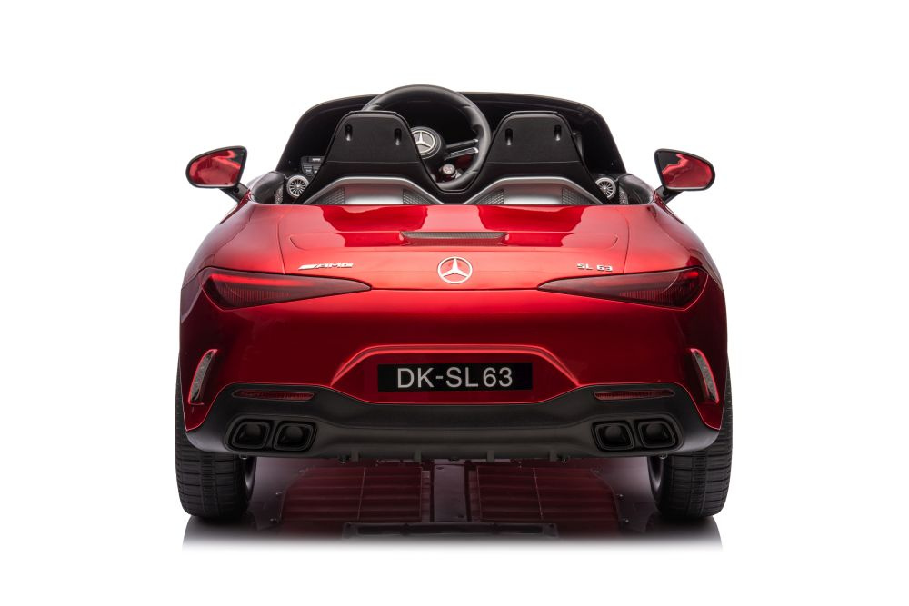 Dvivietis vaikiškas elektromobilis lean cars mercedes amg sl63, raudonas