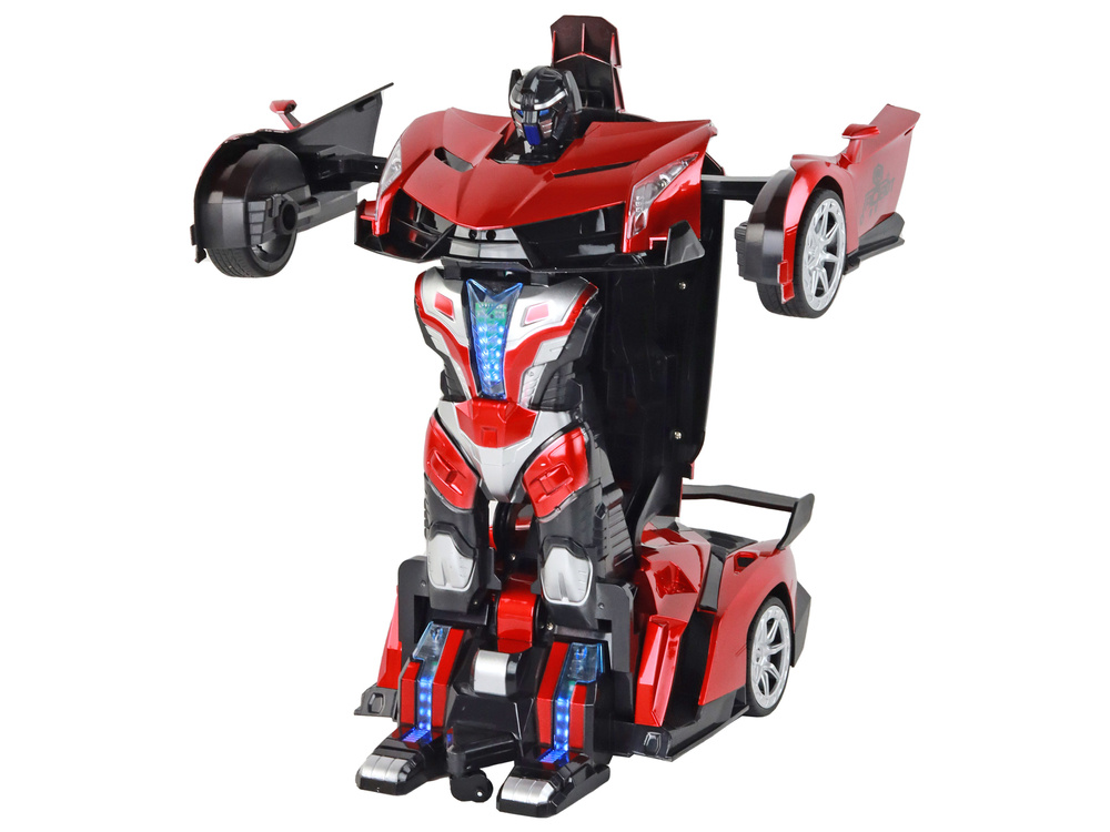 Nuotoliniu būdu valdomas automobilis/transformeris lean toys, raudonas