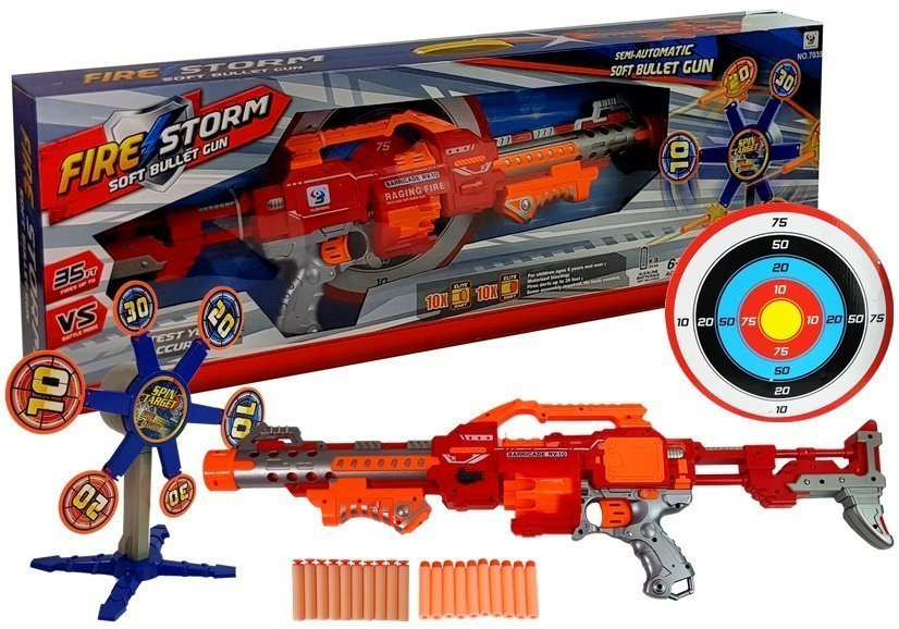 Smiginio šautuvas su besisukančiu taikiniu lean toys