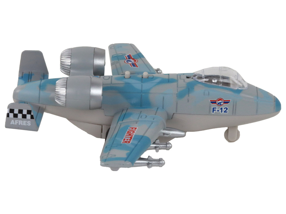 Karinis naikintuvas su garso ir šviesos efektais vaikams lean toys