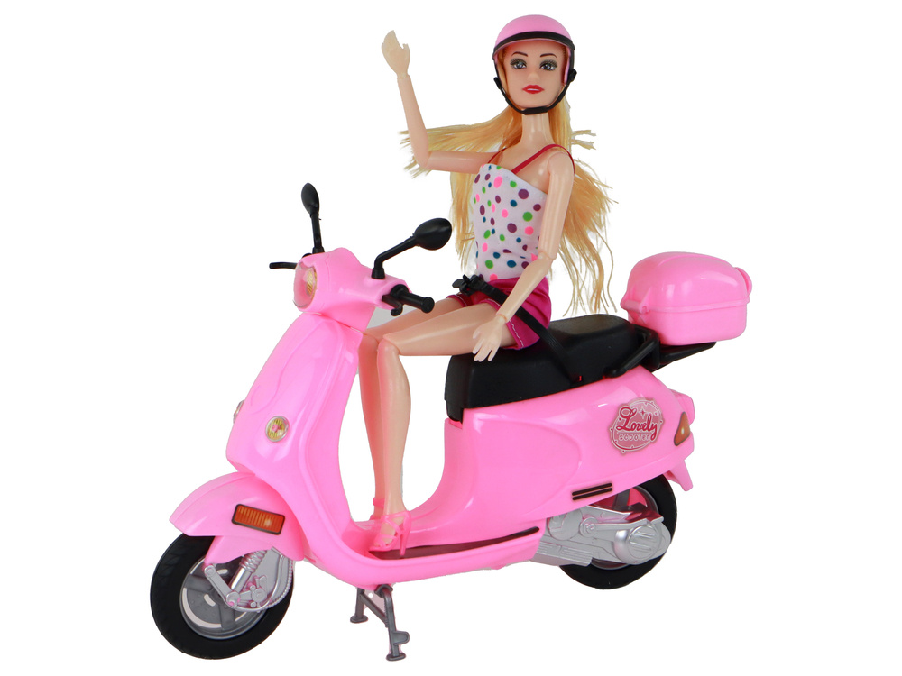 Lėlė su motoroleriu lean toys