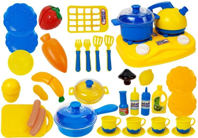 Plastikinių indų rinkinys mažajam šefui