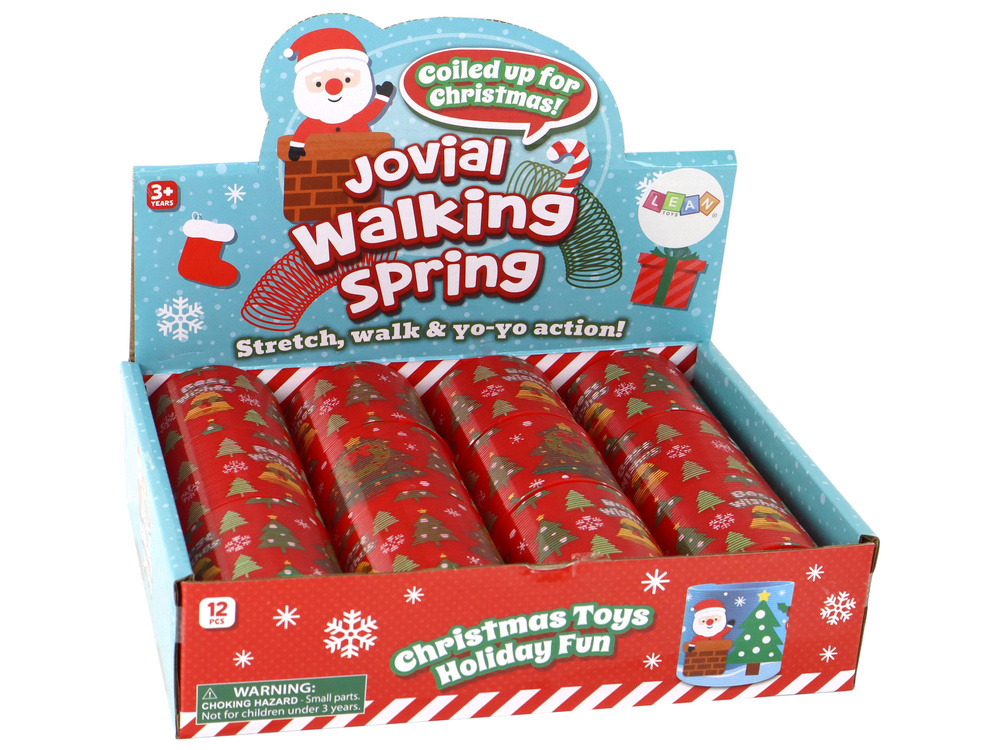 Žaislas spiralė kalėdos lean toys, 6 cm