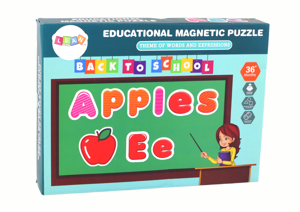 Edukacinių magnetinių kortelių rinkinys su raidėmis lean toys