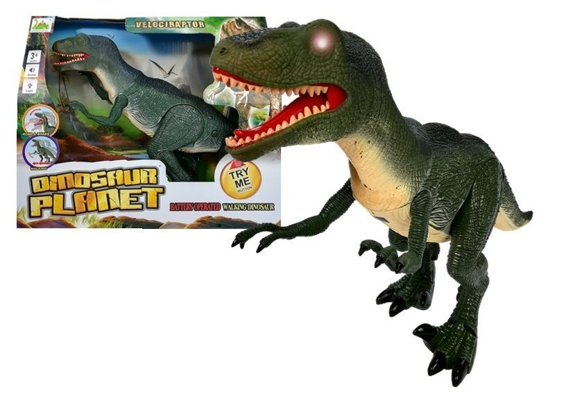 Interaktyvus dinozauras lean toys, žalias