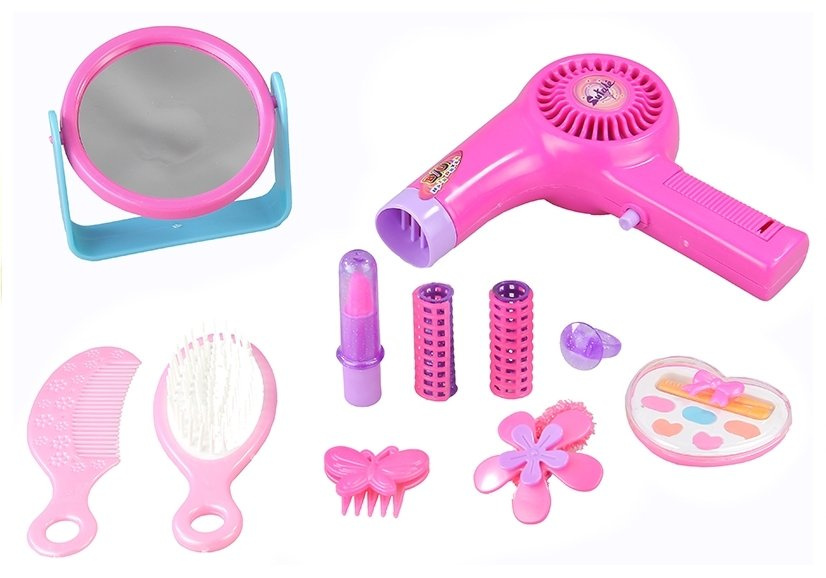 Mergaičių grožio rinkinys rankinėje Lean Toys, rožinis, 11d.
