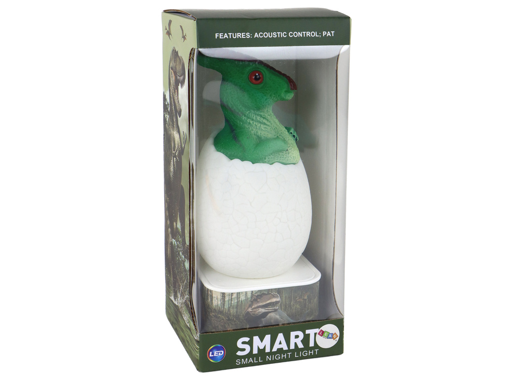 Naktinė led lempa dinozauro formos lean toys, žalias
