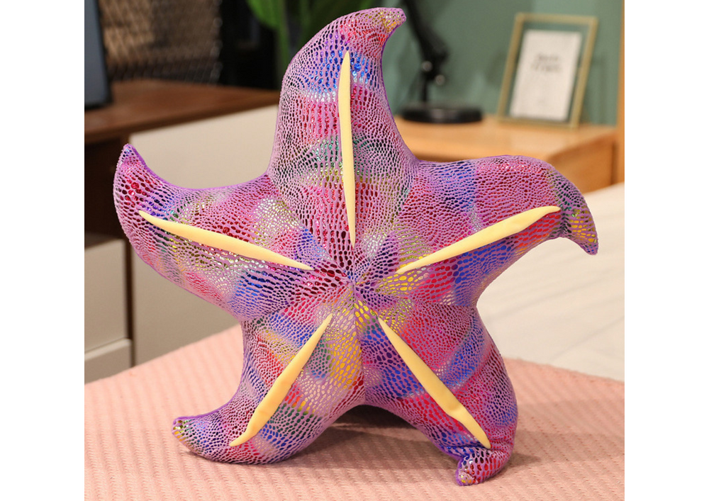 Violetinė minkšta jūrų žvaigždė pagalvėlė, 45 cm