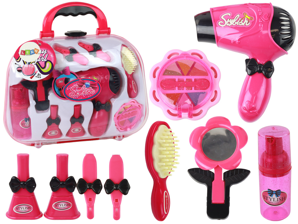 Mažosios princesės rinkinys lagamine lean toys, rožinis, 7d.
