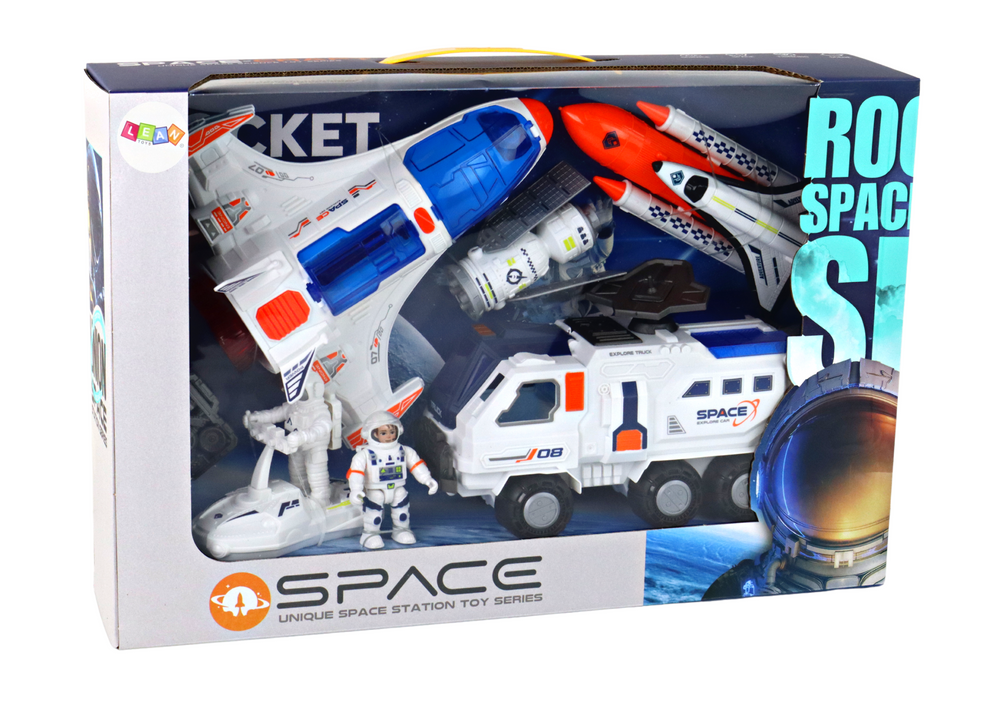 Kosmoso transporoto priemonių rinkinys vaikams lean toys