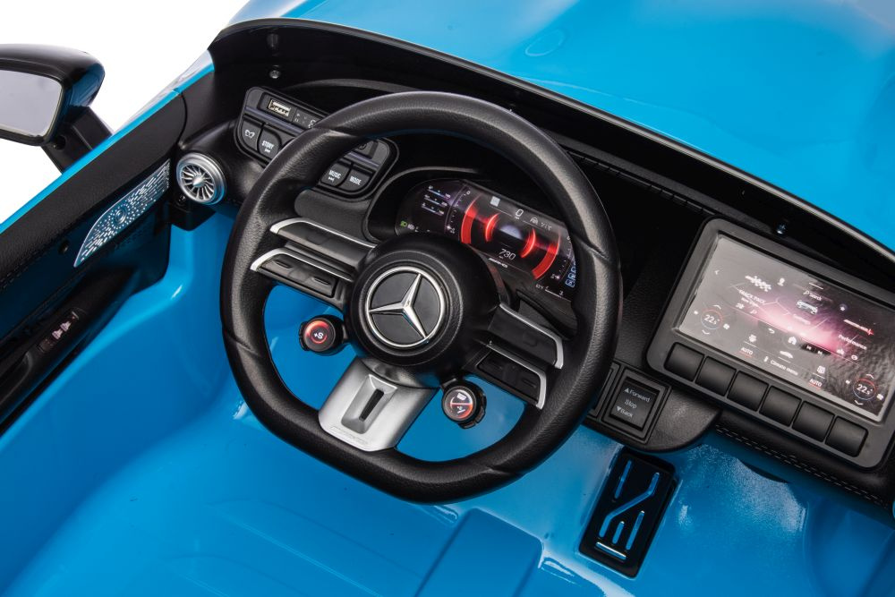 Dvivietis vaikiškas elektromobilis lean cars mercedes amg sl63, mėlynas