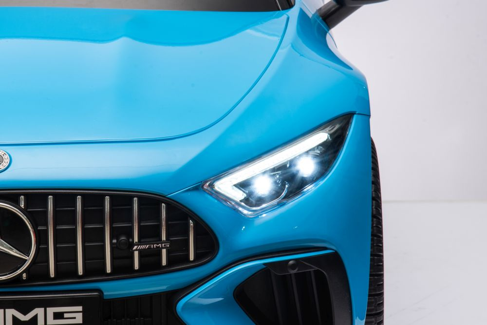 Dvivietis vaikiškas elektromobilis lean cars mercedes amg sl63, mėlynas