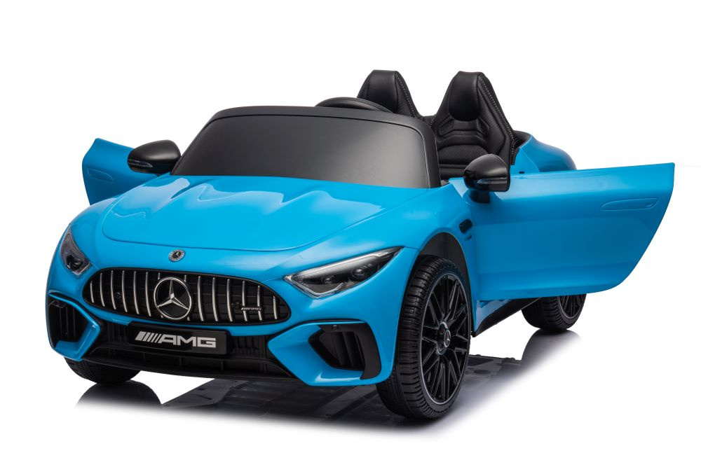 Dvivietis vaikiškas elektromobilis lean cars mercedes amg sl63, mėlynas