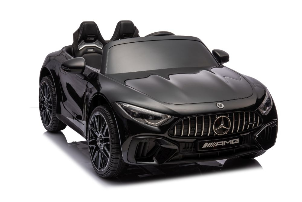 Dvivietis vaikiškas elektromobilis lean cars mercedes amg sl63, juodas
