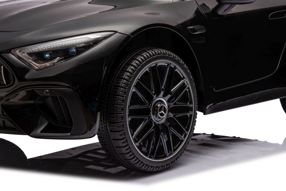 Dvivietis vaikiškas elektromobilis lean cars mercedes amg sl63, juodas