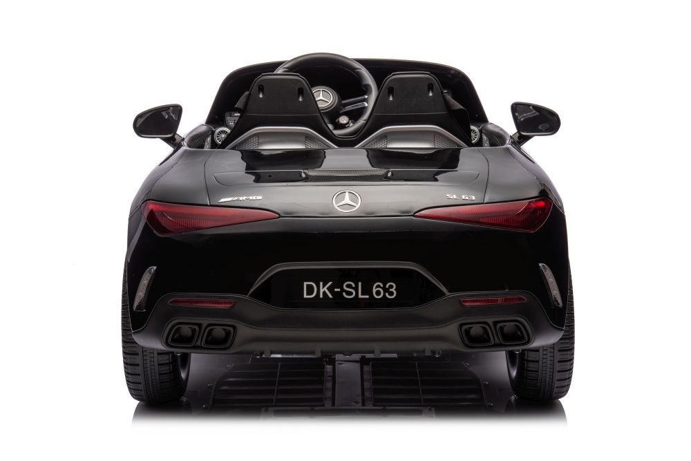 Dvivietis vaikiškas elektromobilis lean cars mercedes amg sl63, juodas
