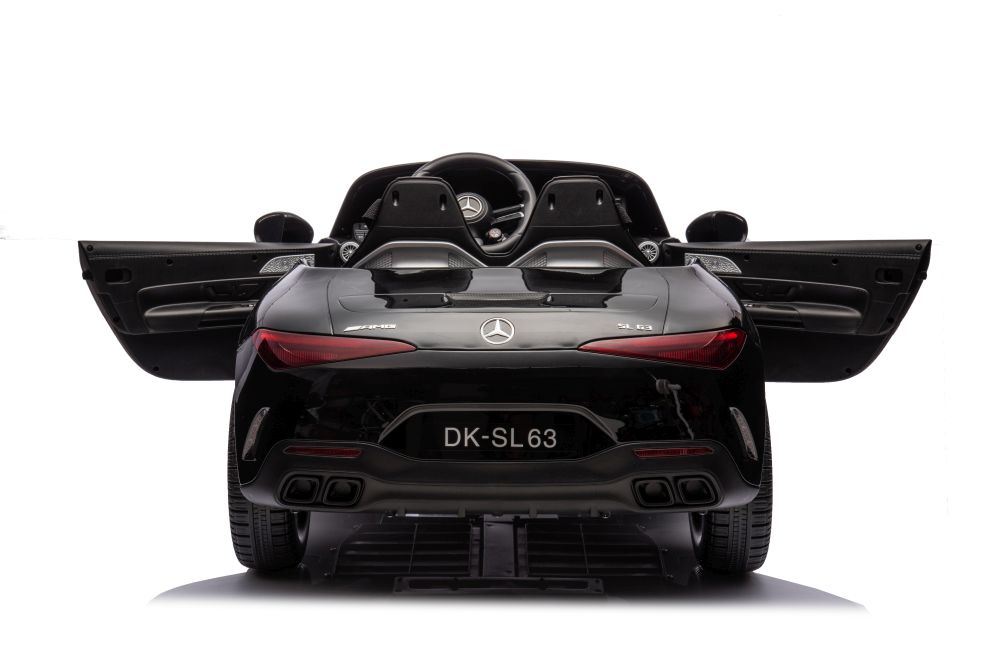 Dvivietis vaikiškas elektromobilis lean cars mercedes amg sl63, juodas