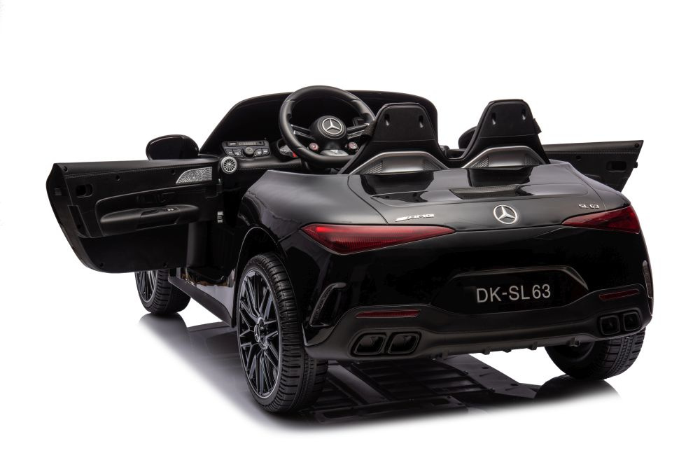 Dvivietis vaikiškas elektromobilis lean cars mercedes amg sl63, juodas